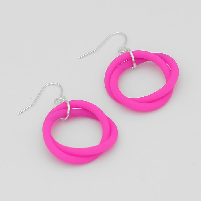 Pink Cefalu Swirl Earring - Sylca Designs - Chunky Jewelry