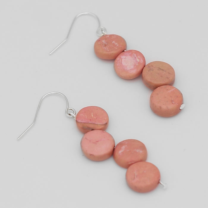 Pink Eva Dangle Earrings - Sylca Designs - Chunky Jewelry