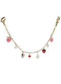 Pink Fruit With Baroque Pearls Bag Chain Charm