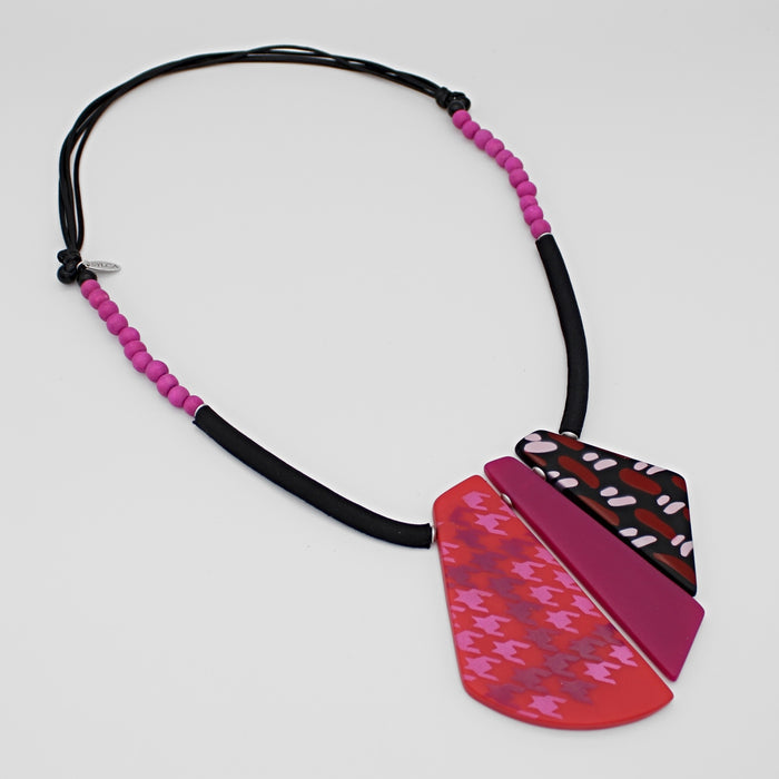 Pink Gypsy Pendant Necklace - Sylca Designs - Chunky Jewelry
