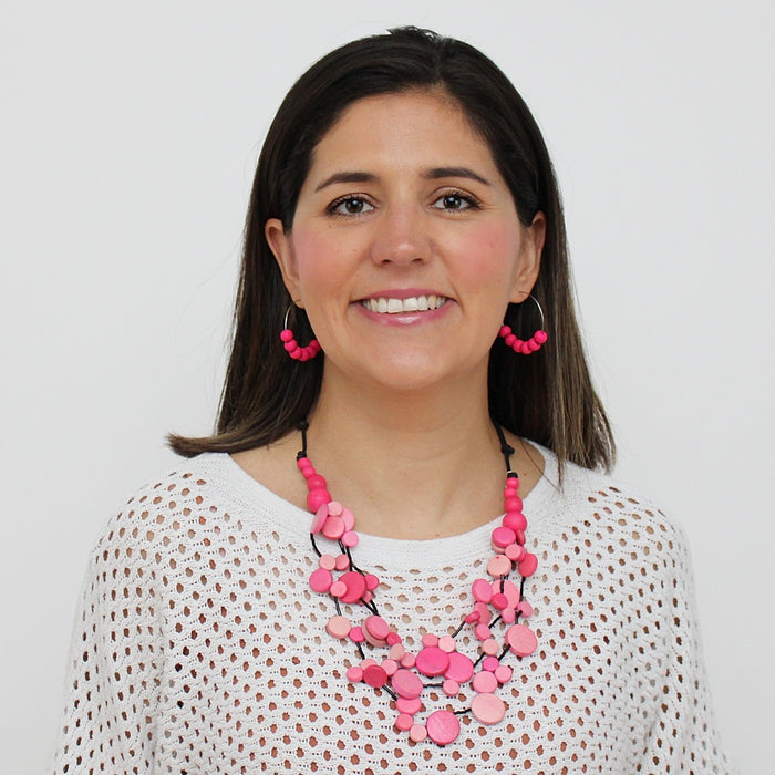 Pink Multi Strand Millie Necklace - Sylca Designs - Chunky Jewelry
