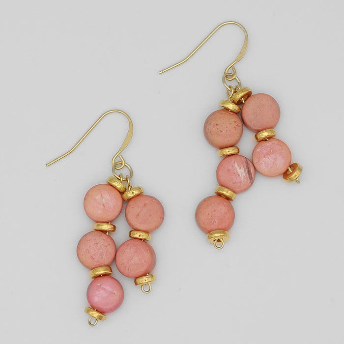 Pink Nicole Dangle Earring - Sylca Designs - Chunky Jewelry