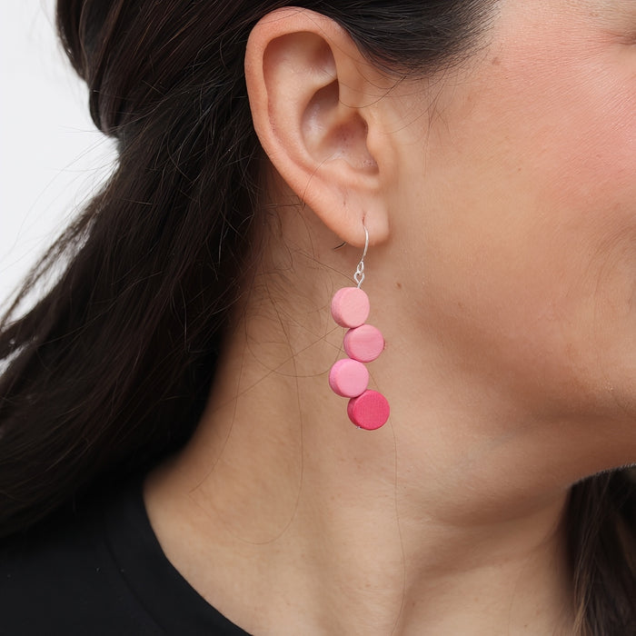 Pink Ombre Eva Dangle Earrings - Sylca Designs - Chunky Jewelry