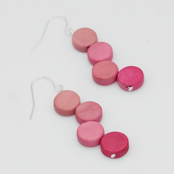 Pink Ombre Eva Dangle Earrings - Sylca Designs - Chunky Jewelry