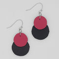 Pink Paris Leather Earrings - Sylca Designs - Chunky Jewelry