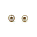 11mm pink freshwater pearl stud earrings set in 925 sterling silver