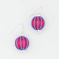 Pink Thread Wrapped Earring - Sylca Designs - Chunky Jewelry
