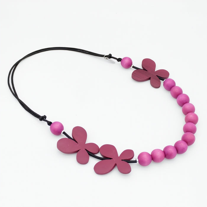 Pink Woodland Wings Necklace