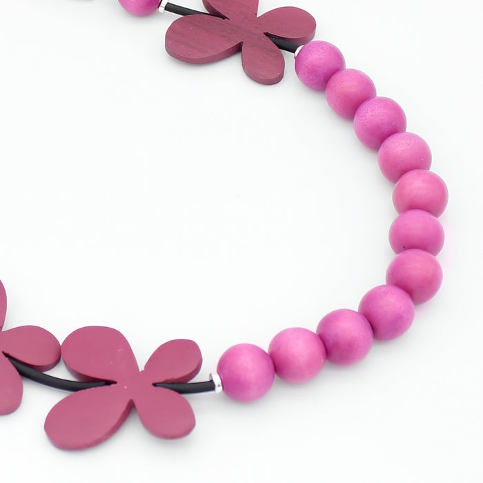 Pink Woodland Wings Necklace