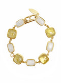 Prehnite And White Noonstone Charms Bracelet SB018