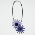 Purple Amaya Double Flower Statement Necklace - Sylca Designs - Chunky Jewelry