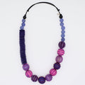Purple Anaya Wrapped Bead Necklace - Sylca Designs - Chunky Jewelry