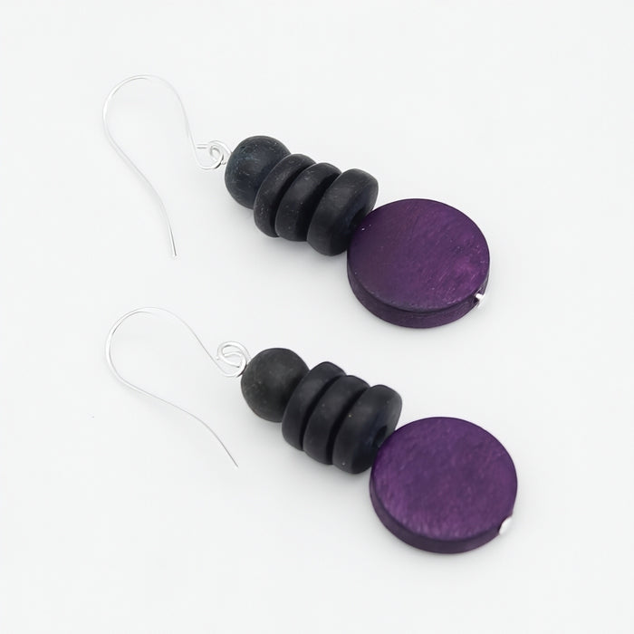 Purple and Black Dusk Earrings