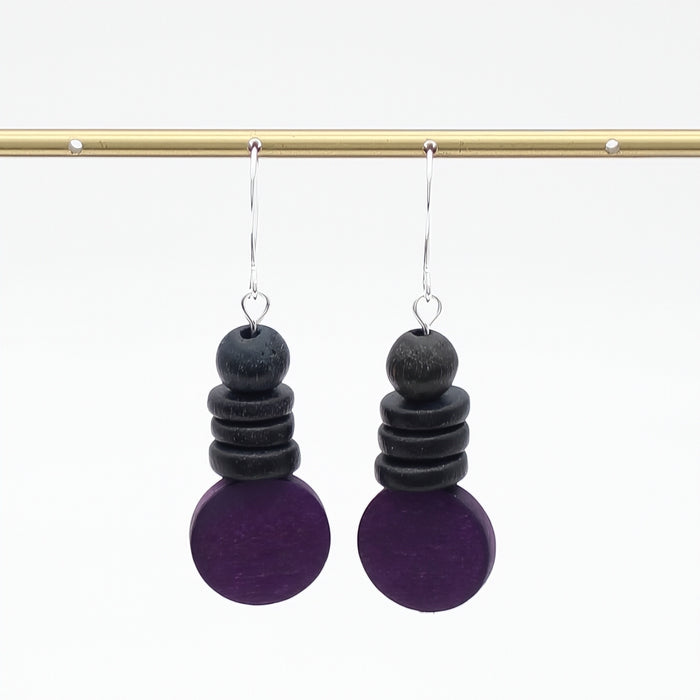 Purple and Black Dusk Earrings