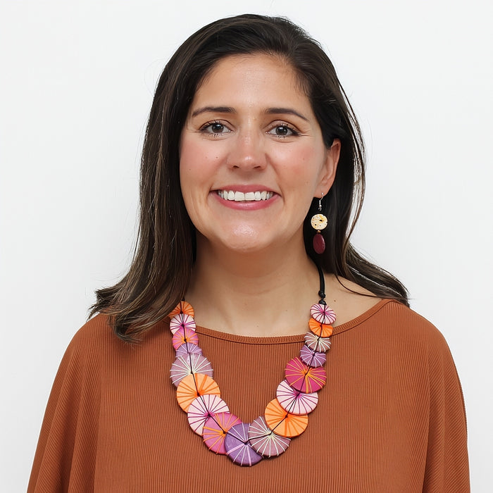 Purple Azalea Necklace - Sylca Designs - Chunky Jewelry