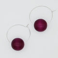 Purple Ball Hoop Dangle Earring - Sylca Designs - Chunky Jewelry