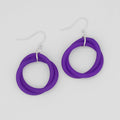 Purple Cefalu Swirl Earring - Sylca Designs - Chunky Jewelry