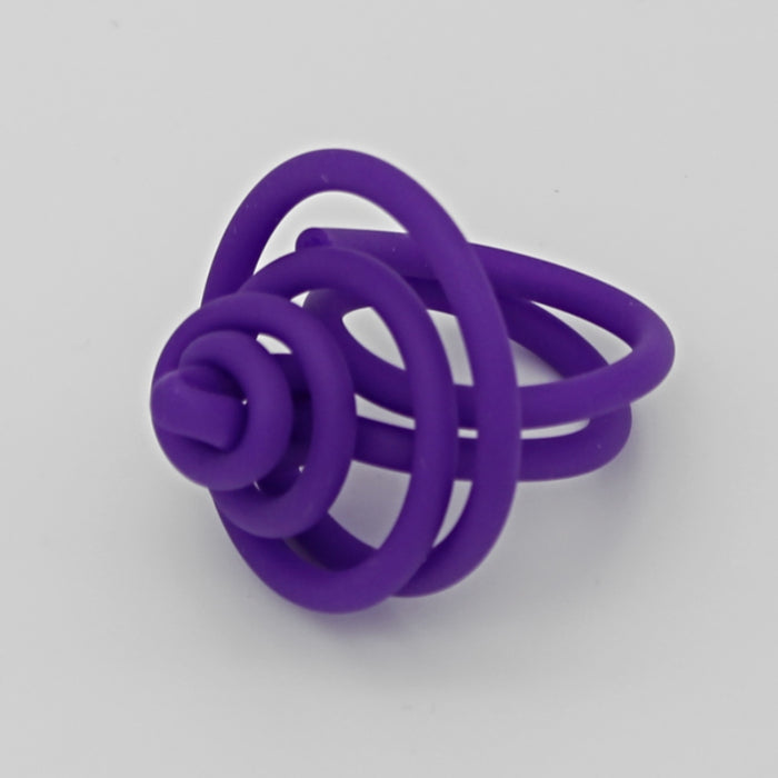 Purple Cefalu Swirl Ring - Sylca Designs - Chunky Jewelry