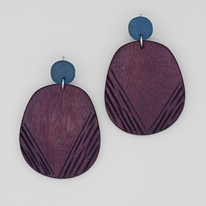 Purple Channing Earrings - Sylca Designs - Chunky Jewelry
