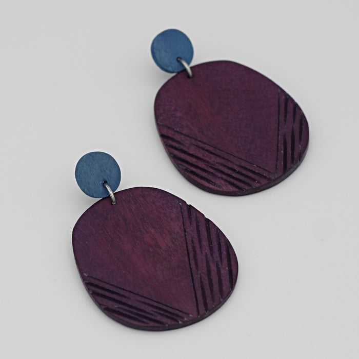 Purple Channing Earrings - Sylca Designs - Chunky Jewelry