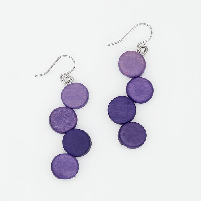 Purple Eva Dangle Earrings