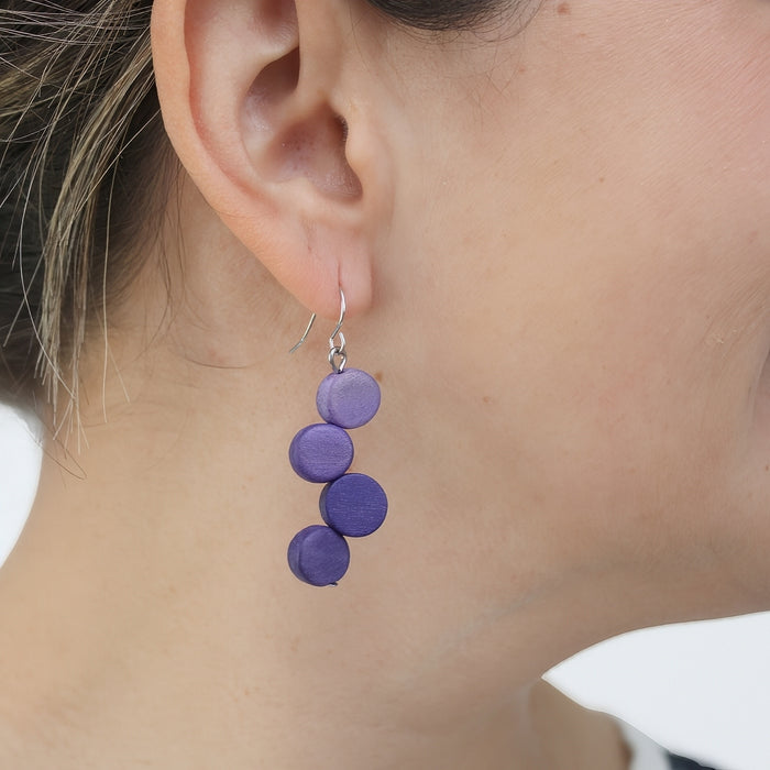 Purple Eva Dangle Earrings