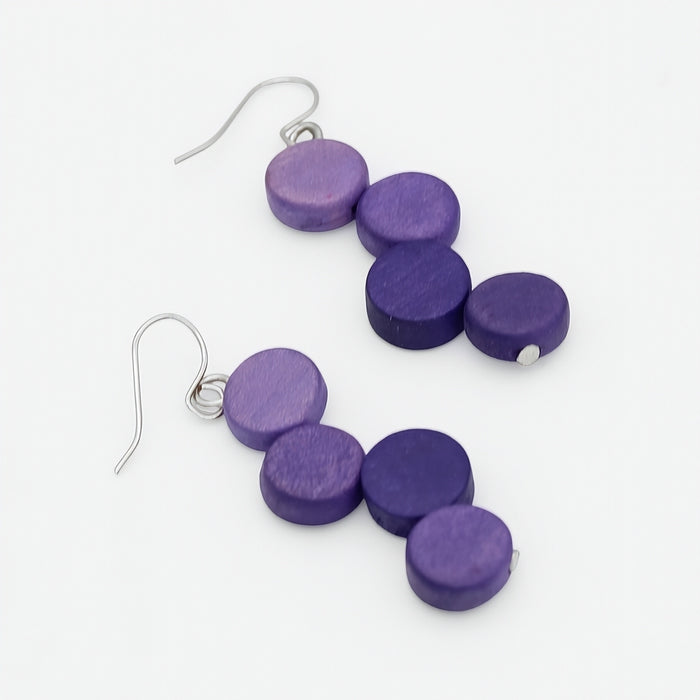 Purple Eva Dangle Earrings