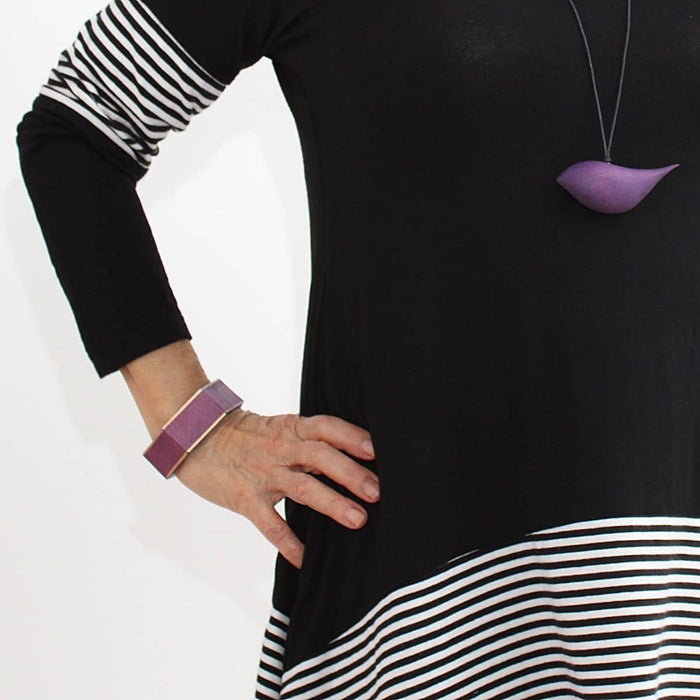 Purple Geometric Amelia Bracelet - Sylca Designs - Chunky Jewelry