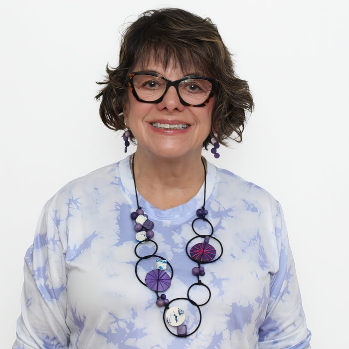 Purple Hayden Disk Necklace - Sylca Designs - Chunky Jewelry