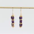 Purple Inspire Bead Earring - Sylca Designs - Chunky Jewelry