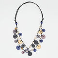 Purple Juliette Drop Double Strand Necklace - Sylca Designs - Chunky Jewelry
