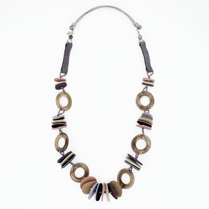 Purple Leather Luxe Spectrum Necklace