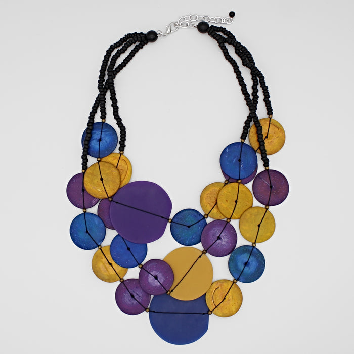 Purple Multi Eclipse Necklace - Sylca Designs - Chunky Jewelry