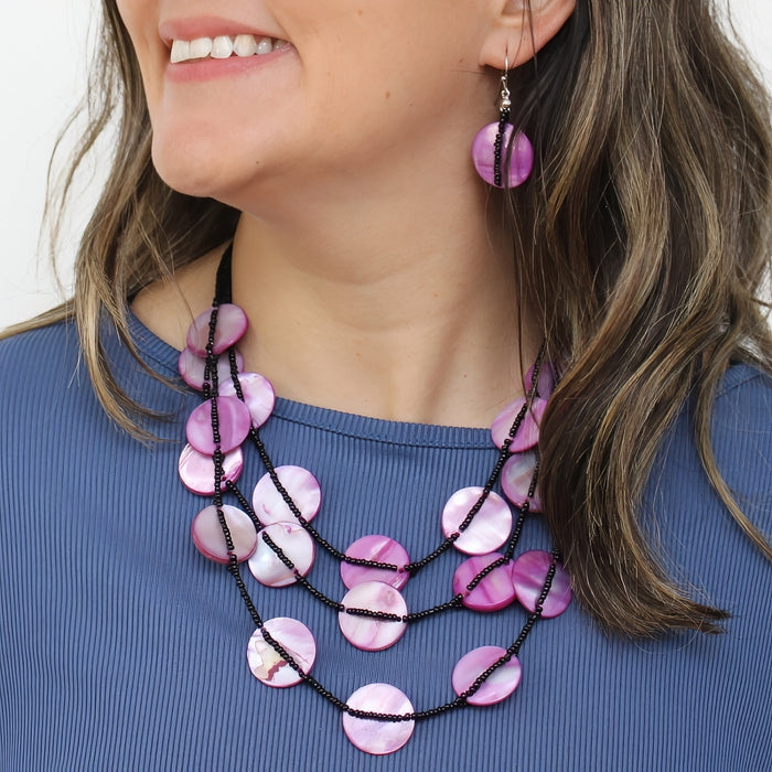 Purple Sky Dream Bib Necklace