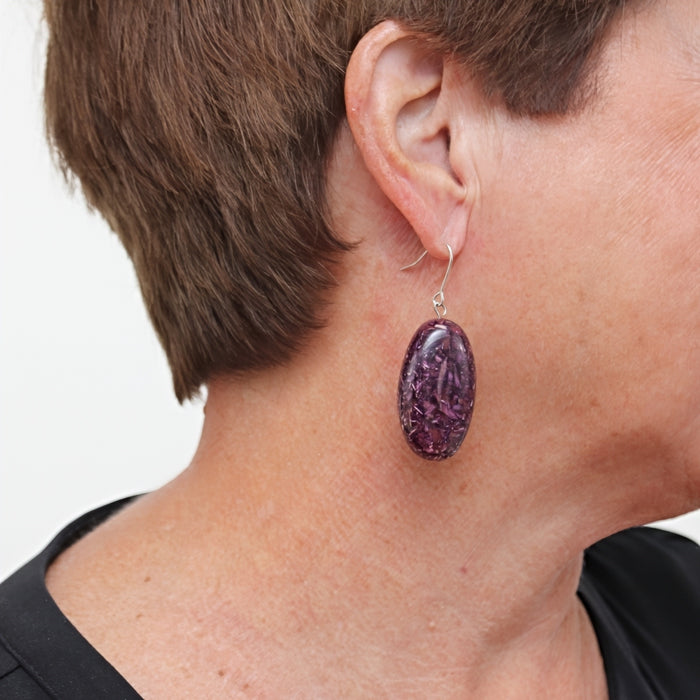Purple Speckled Thea Earring - Sylca Designs - Chunky Jewelry