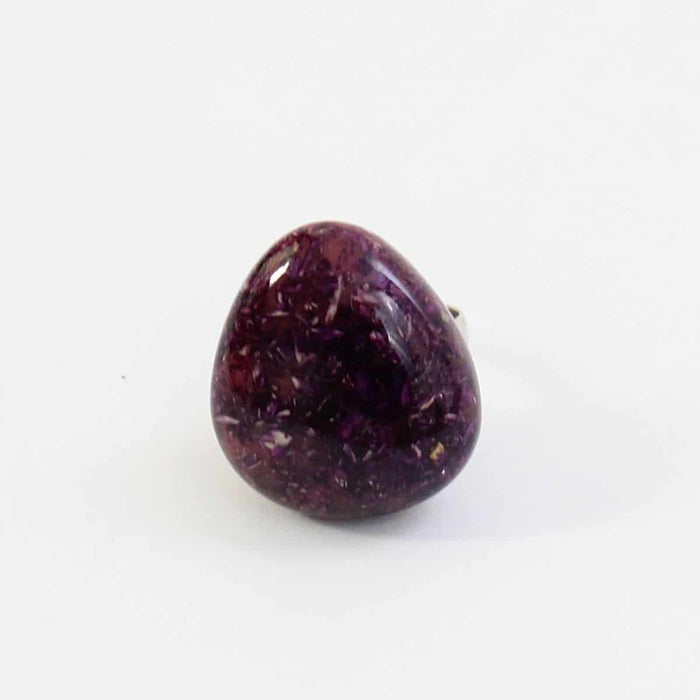 Purple Triangle Dome Ring - Sylca Designs - Chunky Jewelry