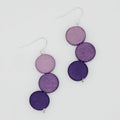 Purple Triple Stacked Earring - Sylca Designs - Chunky Jewelry