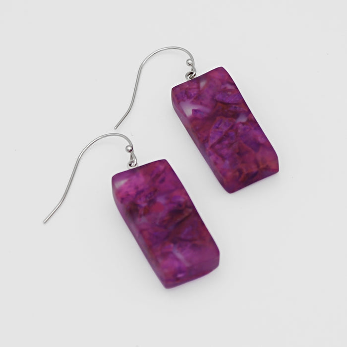 Purple Vega Earrings - Sylca Designs - Chunky Jewelry