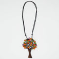 Rainbow Elm Tree  Statement Pendant - Sylca Designs - Chunky Jewelry