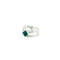 sterling silver ring with turquoise green gemstone designed in broome Western Australia