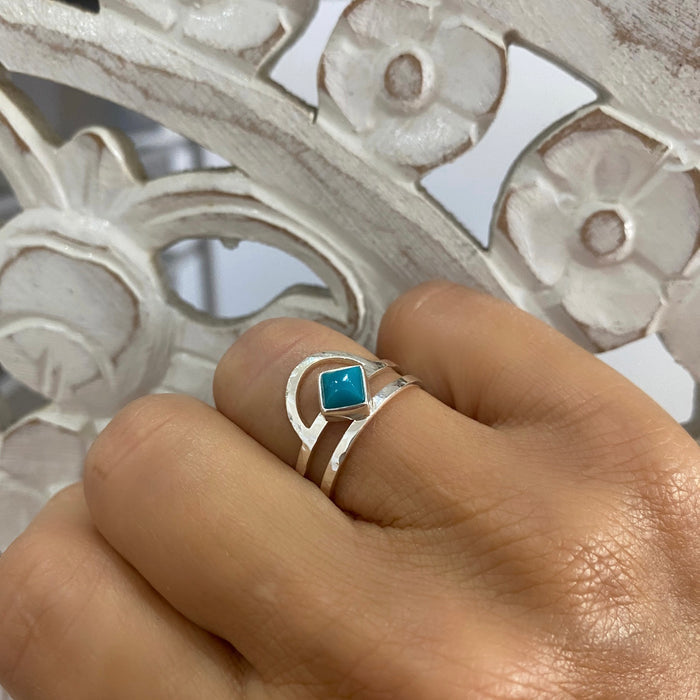 sterling silver turquoise ring boho beach jewellery australia