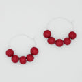 Raspberry Hoop Dangle Earring - Sylca Designs - Chunky Jewelry