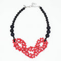 Raspberry Mosaic Statement Necklace