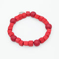 Raspberry Simply Square Stretch Bracelet