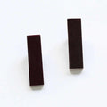 Rectangle Wooden Post in Maroon - Sylca Designs - Chunky Jewelry
