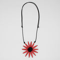 Red Amaya Flower Statement Necklace - Sylca Designs - Chunky Jewelry