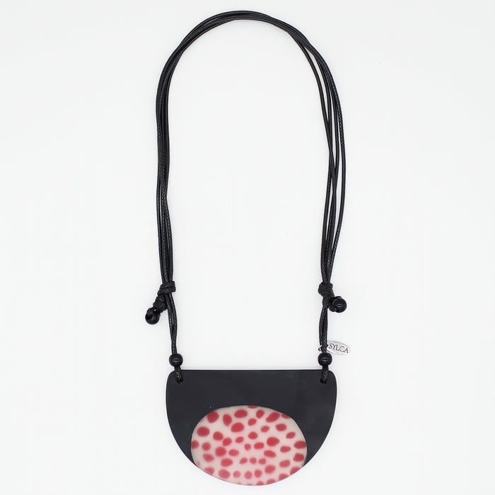 Red and Black Stella Pendant Necklace