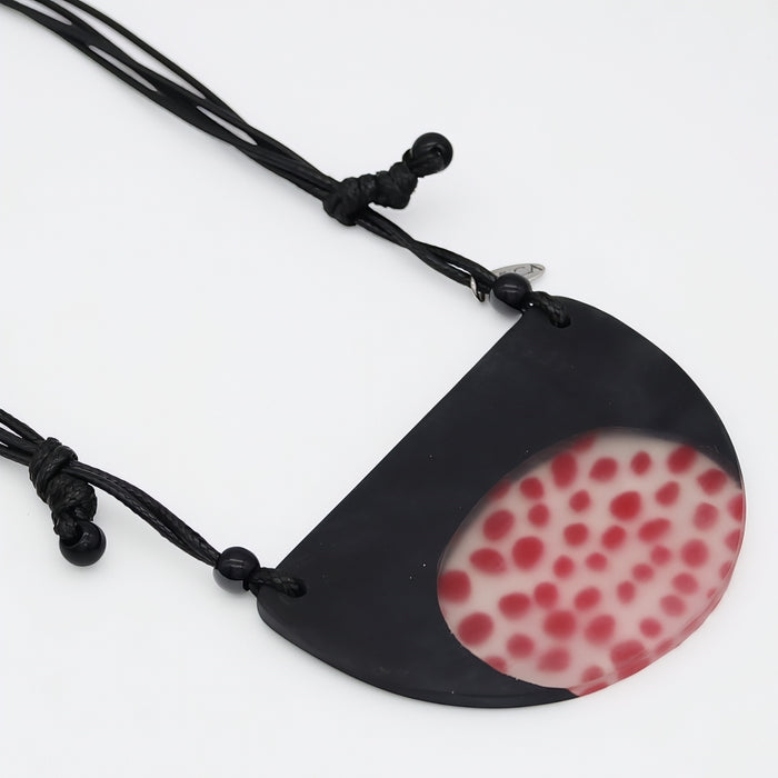 Red and Black Stella Pendant Necklace