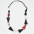 Red and Black Zara Triangle Statement Necklace