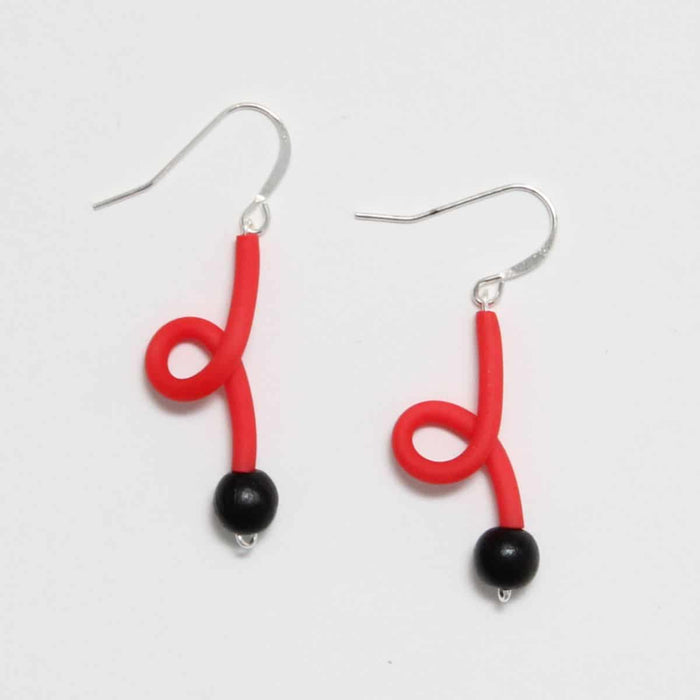 Red Ava Earrings - Sylca Designs - Chunky Jewelry